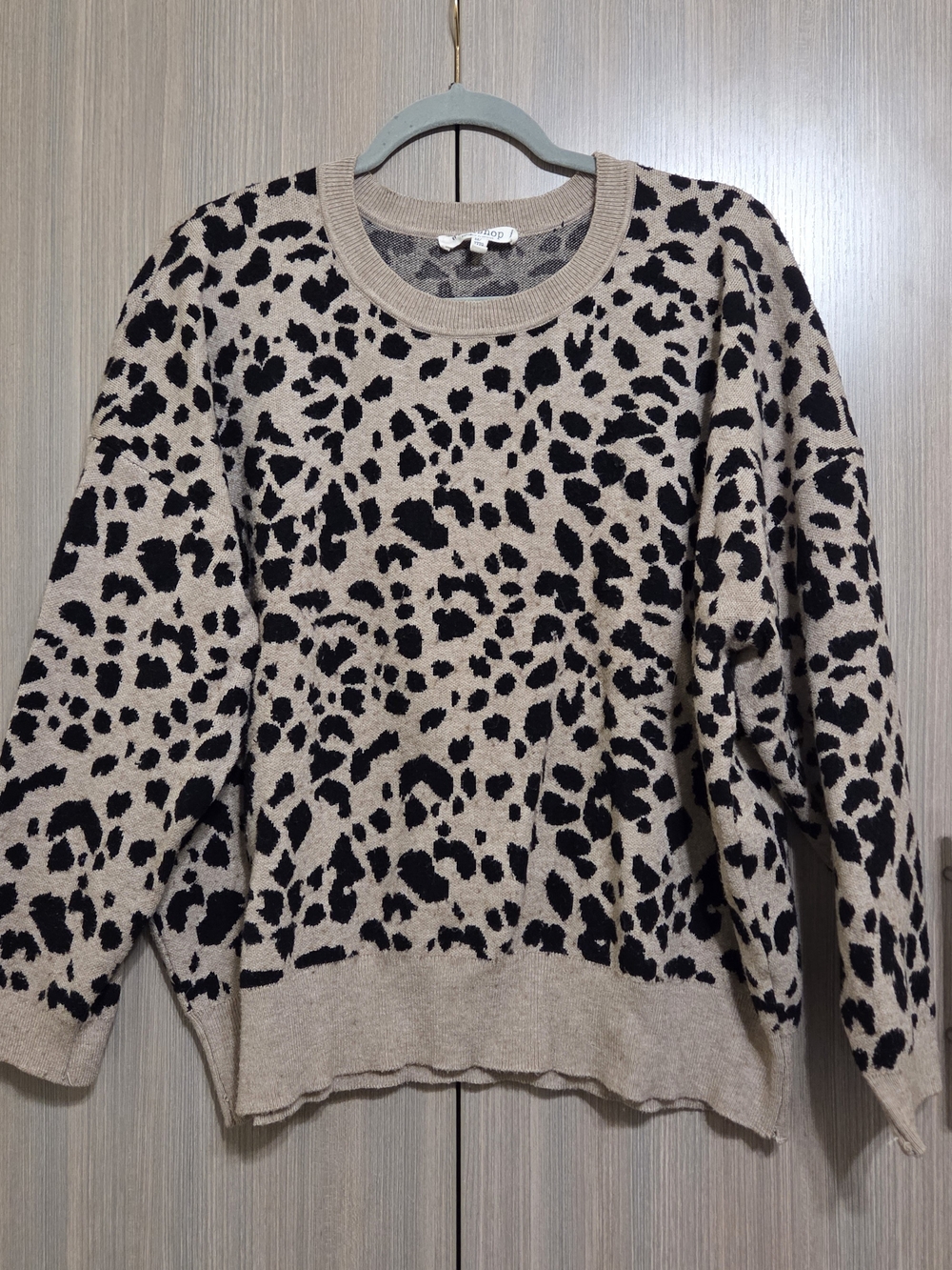 Leopard Print Crewneck Sweater - Picture 1 of 4